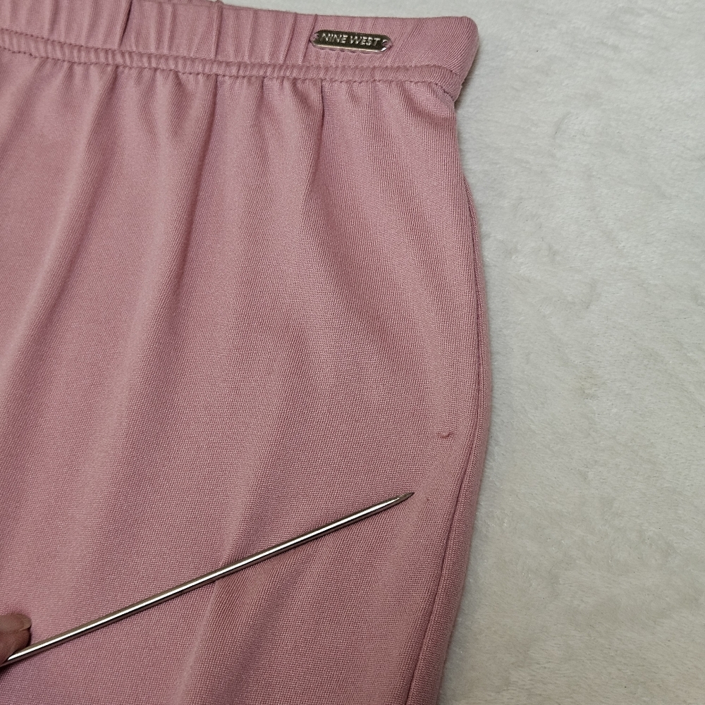 Nine West Lounge Pants Cropped Pastel Pink Women Size Medium - Picture 9 of 9
